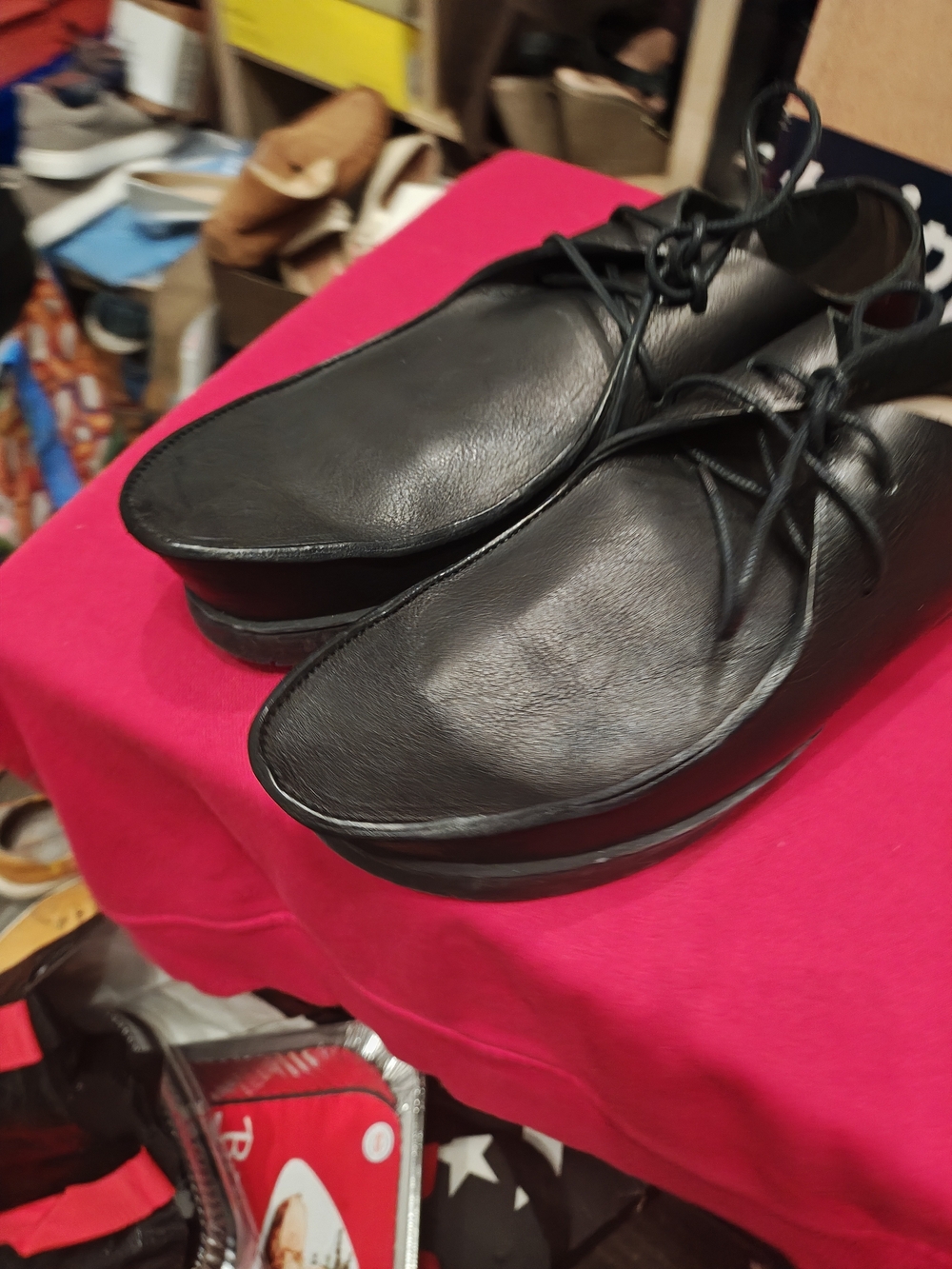 Black Platform Lace-Up Women's Shoes